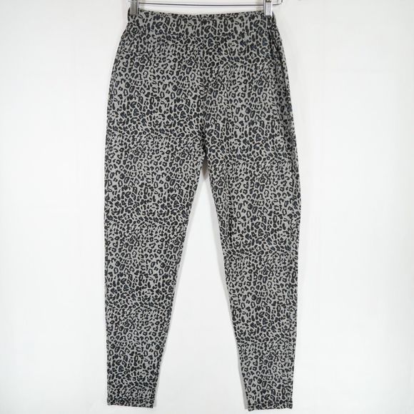 Steve Madden Women's Leopard Print Denim Animal Pattern Stretch Leggings Size M - Picture 1 of 13